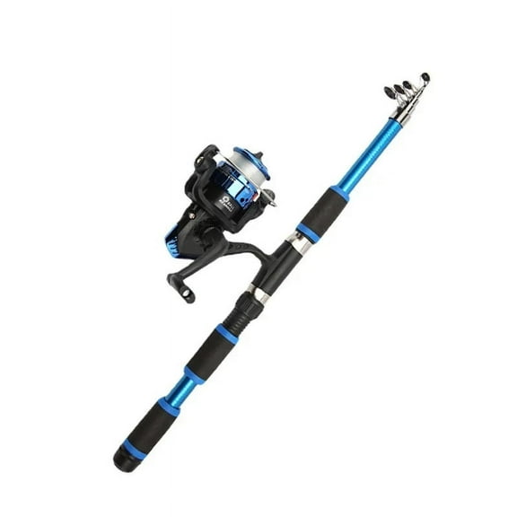 CAl Jianling CAI Jianling Fishing Pole Set Full Kits With Telescopic Fishing Rod And Spinning Reel Baits Hooks Travel Pole Set