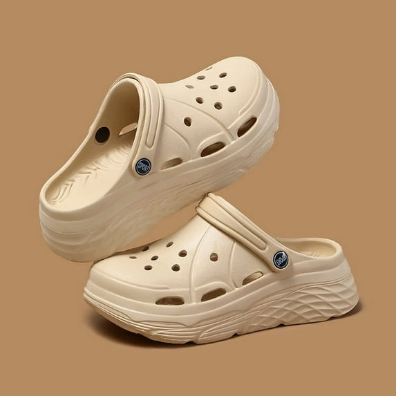 CAl Jianling CAI Jianling Women's Fashion Platform Sandals Summer 2025 Thick Sole Soft Eva Clogs Garden Shoes for Women Hollow Out Non Slip Beach Sandals