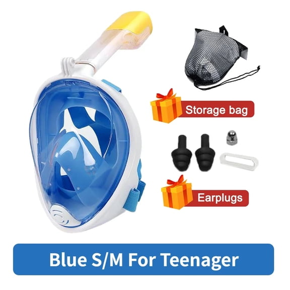 CAl Jianling CAI JianlingProfessional Snorkeling Diving Mask Underwater Scuba Full Face Snorkel Mask Anti Fog Goggles for Kids Adult Swimming Equipment