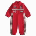 thumbnail image 1 of CAICJ98 0-18 Months Baby Boy Romper Race Car Outfit Infant Long Sleeves Zipper Jumpsuit Baby Girl Clothes (Red,12-18 Months), 1 of 6