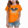 thumbnail image 1 of CAICJ98 250 Anniversary Shirts Boys Girls 4th of July T-Shirt American Flag Tees Kids Toddler Short Sleeve Tee Shirts (Orange,2-3 Years), 1 of 4