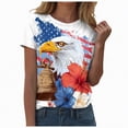 thumbnail image 1 of CAICJ98 250 Anniversary USA Shirt Women Patriotic Eagle American Flag Cool Womens Tshirt (Light Gray,M), 1 of 8