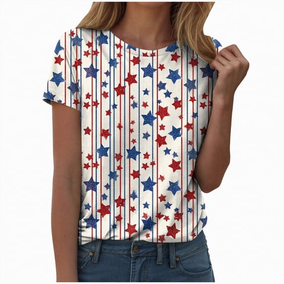 CAICJ98 250 Anniversary USA Shirt Womens 250th Short Sleeve Flag Eagle Graphic American Patriotic Faith Wear Birthday Womens Shirts (White,XXL)
