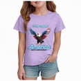 thumbnail image 1 of CAICJ98 250 Years American 250th Anniversary USA US Flag 4th of July Boy Girl Tshirt (Light Purple,2-3 Years), 1 of 4