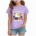 thumbnail image 1 of CAICJ98 250th Anniversary USA Shirt Boys Girls 4th of July Shirts Toddler American Flag USA T-Shirt Kids Patriotic Tee Tops (Light Purple,7-8 Years), 1 of 4