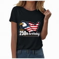 thumbnail image 1 of CAICJ98 250th Anniversary USA Shirt for Women 250 Years of Freedom American 1776 2026 T-Shirts for Women (Black,XL), 1 of 8