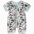thumbnail image 1 of CAICJ98 Baby Boy Camo Hunting Clothes Deer/Mallard Duck Romper Zipper Jumpsuit Little Hunting Buddy Summer Outfit (Blue,3-6 Months), 1 of 5