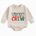 thumbnail image 1 of CAICJ98 Baby Boy Christmas Outfit Long Sleeve Bubble Romper Cousin Crew Shirts Infant Newborn Crewneck Sweatshirt Top Winter Clothes,Size 3-6 Months, 1 of 5
