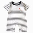 thumbnail image 1 of CAICJ98 Baby Boy Cotton Short Sleeve Rompers-Breathable One-Piece Jumpsuits with Animal Themes for Spring/Summer Baby Boy Short Sleeve Romper (Black,9-12 Months), 1 of 7