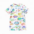 thumbnail image 1 of CAICJ98 Baby Boy Swimsuit Summer Cartoon Shark Print Zipper One Piece Rash Guard Bathing Suit Toddler Swimwear (White,6-12 Months), 1 of 4