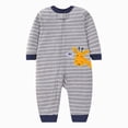 thumbnail image 1 of CAICJ98 Baby Boys Sleep and Play Pajamas Cotton One-piece PJs Diagonal Zip Up Loose Fit Footie Baby Boys' Clothing Sets (Grey,6-9 Months), 1 of 7
