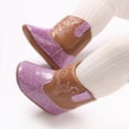 thumbnail image 1 of CAICJ98 Baby Cowboy Cowgirl Boots Infant Newborn Cowboy Boots Toddler Girls Mid Calf Purple,4.5(Infant/Toddler), 1 of 7