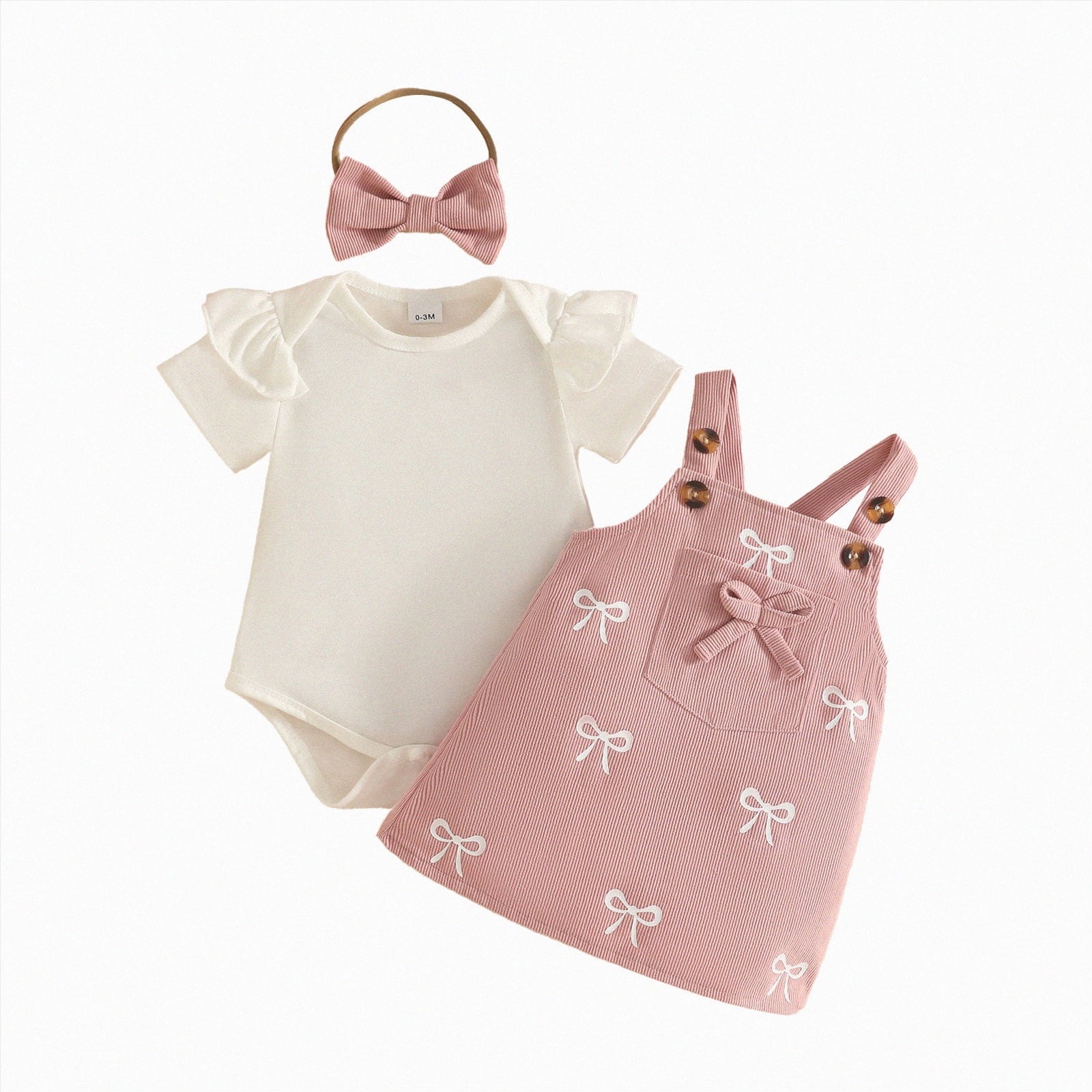 CAICJ98 Baby Girl Summer Clothes Suspender Jumpsuit Newborn Short