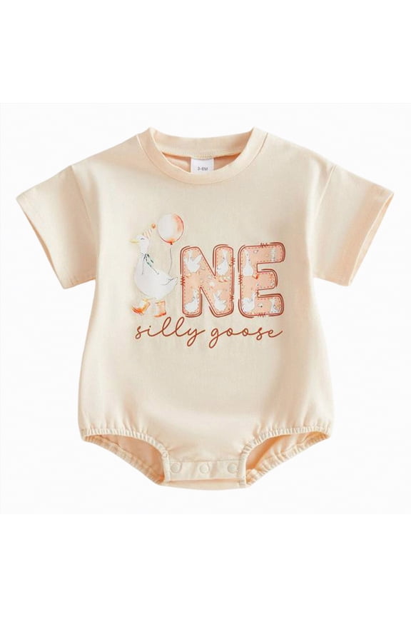 Baby Girl First Birthday Outfit One Bow 1st Birthday Romper Short Sleeve Bodysuit Infant Newborn Summer Clothes (Light Yellow,6-12 Months)