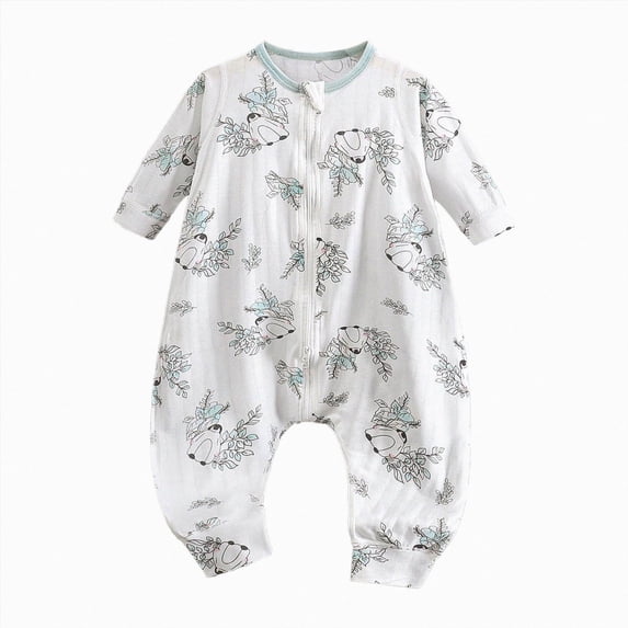 CAICJ98 Baby Sleep Sack with Legs Cotton Wearable Blanket 2-Way Zipper Infant Sleeping Bag Girl Baby Clothes (Light Green,2-3 Years)