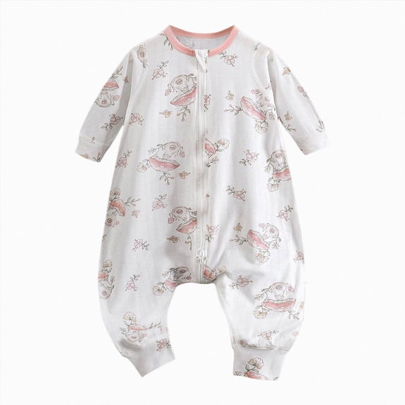 CAICJ98 Baby Sleep Sack with Legs Cotton Wearable Blanket 2-Way Zipper Infant Sleeping Bag Newborn Boy Outfits (Light Pink,2-3 Years)
