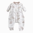thumbnail image 1 of CAICJ98 Baby Sleep Sack with Legs Cotton Wearable Blanket 2-Way Zipper Infant Sleeping Bag Toddler Boy Set (White,4-5 Years), 1 of 4