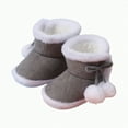 thumbnail image 1 of CAICJ98 Baby Winter Warm Snow Boots Soft Sole Prewalker Non-Skid Infant Winter Boots Grey,4(Infant), 1 of 6