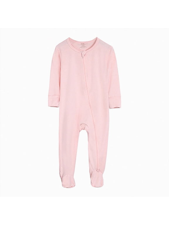 Baby Zipper Footie Pajamas Soft Baby Footed Pjs Boy Girl 0 3 6 12 18 24 Months Coverall Sleepers