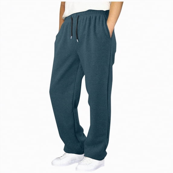 CAICJ98 Baggy Sweatpants for Boys Girls Loose Fit Open Bottom Sweat Pants with Pockets Elastic Waist Trousers Streetwear Kids Pants Boys Girls (Light Blue,5-6 Years)