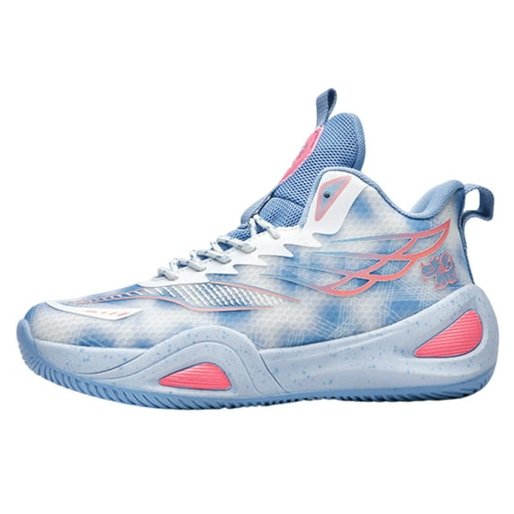 CAICJ98 Basketball Shoes Men Women Breathable Lightweight Fashion Athletic Running Sneakers Unisex Non Slip Outdoor Sport Shoes Sky Blue,9