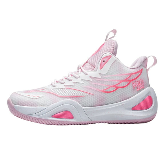 CAICJ98 Basketball Shoes for Men Women Breathable Lightweight Fashion Athletic Running Sneakers Unisex Non Slip Outdoor Sport Shoes Pink,8