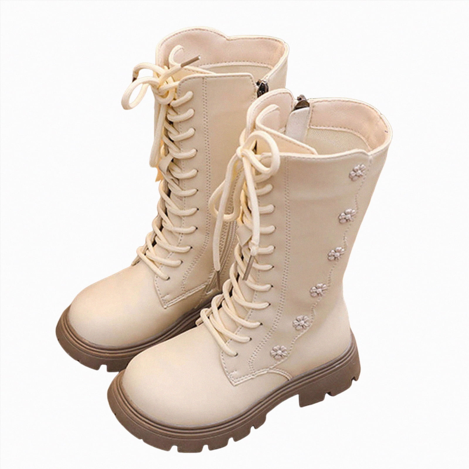 Picture Idea: Caicj98 Boots For Little Girls Lace Up Bowknot Non Slip