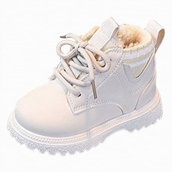 CAICJ98 Boy Girl Boots Outdoor Lace Up Work Boots Casual Combat Boots Side Zipper Ankle Shoes Waterproof Boys' Girls' Hiking Boots (Toddler/Little Kid),9.5