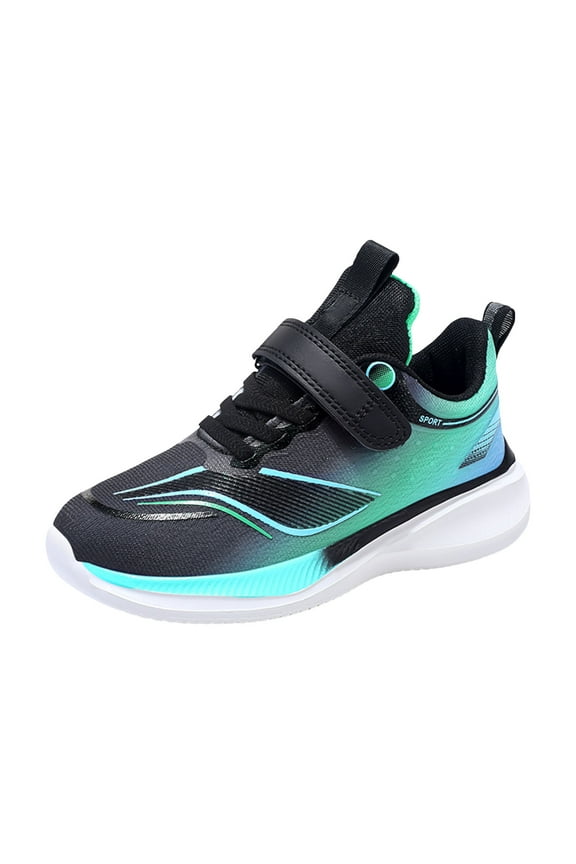 Boy Girl Running Shoes Breathable Walking Shoes Casual Sneaker for Boys Girls Black,1(Little Kid/Big Kid)