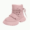 thumbnail image 1 of CAICJ98 Boy Girl Snow Boots Leather Water Resistant & Lightweight Ankle Boots with Memory Foam Cozy Non Slip Winter Boots Boys Girls (Toddler/Little Kid/Big Kid),10, 1 of 6
