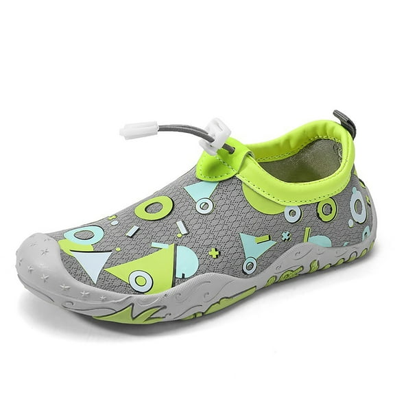 CAICJ98 Boy Girl Water Shoes Quick Drying Aqua Socks Beach Pool Swim Shoes Boys Girls Light Gray,11(Little Kid/Big Kid)