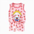 thumbnail image 1 of CAICJ98 Boy Toddler Baby Summer Clothes 3 6 12 18 Months 2T 3T 4T 5T Girls Outfits Embroidery Sleeveless Tank Tops Shorts Set 2Pcs Back To School (Pink,6-12 Months), 1 of 4