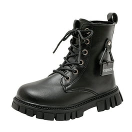 靴 forme ff-98 Side Zip Boots black calf Link Elvina22K Pauline-39 Childrens Girl Low Heel Quilted