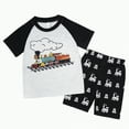thumbnail image 1 of CAICJ98 Boys Cotton Summer Pjs Kids Toddler Short Sleeve Pajamas Set Boys' Sleepwear (4-5 T,Grey), 1 of 7