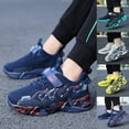 thumbnail image 1 of CAICJ98 Boys' Girls' Athletic Shoes Breathable Lightweight Outdoor Sport Casual Shoes Kids Running Training Sneakers for Boys Girls Dark Blue,2.5(Little Kid/Big Kid), 1 of 7
