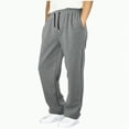 thumbnail image 1 of CAICJ98 Boys Girls Baggy Sweatpants Straight Wide Leg Open Bottom Casual Pants with Pockets Elastic Waist Workout Boy Girl Pants (Grey,15-16 Years), 1 of 5