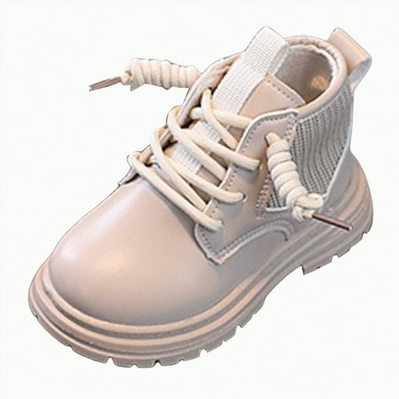 CAICJ98 Boys Girls Boot Unisex-Child Outdoor Waterproof Combat Boots Lace-up Side Zipper Ankle Work Boots Comfort Hiking Boots Boys Girls (Toddler/Little Kid),11.5