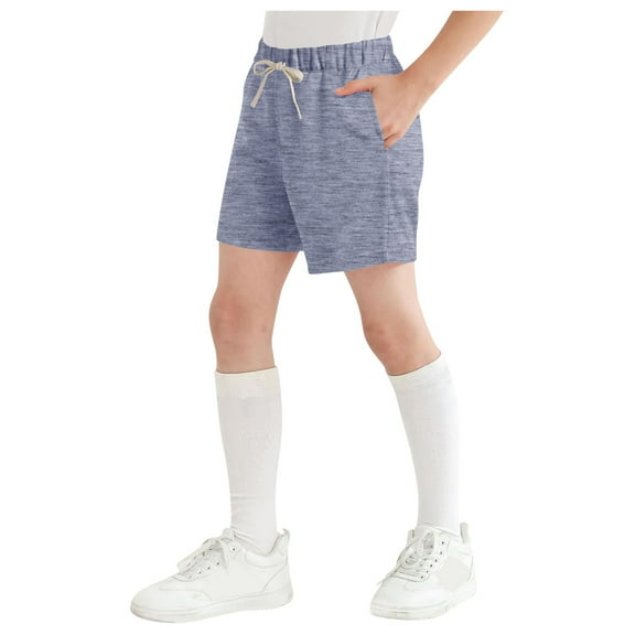 CAICJ98 Boys Girls Cotton Running Athletic Shorts, Toddler Kids Summer Casual Fashion Soccer Basketball Shorts Grey,18-24 Months