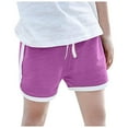 thumbnail image 1 of CAICJ98 Boys Girls Running Athletic Shorts Kids Summer Sport Gym Shorts Baby Toddler Workout and Fashion Dolphin Beach Shorts Purple,4-5 Years, 1 of 7