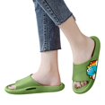thumbnail image 1 of CAICJ98 Boys Girls Slides Non-slip Toddler Cloud Slide Sandals Comfy Cushioned Thick Sole Shower Pool Slippers Summer Beach Water Shoes Indoor & Outdoor Green,1(Big Kid), 1 of 6