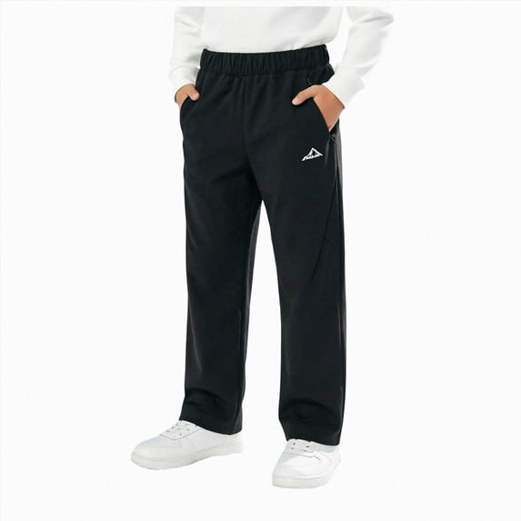 CAICJ98 Boys Girls Softshell Skiing Snow Hiking Pants Fleece Lined Kids Waterproof Outdoor Trousers Bottoms,Size 13-14 Years
