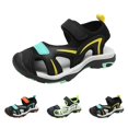 thumbnail image 1 of CAICJ98 Boys' Sandals Summer Outdoor Athletic Sport Sandals Hiking Beach Casual Closed Toe Adjustable Sandals for Kids Girls Yellow,4.5(Little Kid/Big Kid), 1 of 6