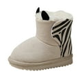 thumbnail image 1 of CAICJ98 Boys Snow Boots Cold Weather Baby Faux Fur Winter Boots for Girls Grey (Toddler/Little Kid/Big Kid),1, 1 of 5