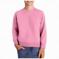 thumbnail image 1 of CAICJ98 Boys Sweaters Kids Crewneck Long Sleeve Knit Pullover Solid Color Sweater Toddler Boy Fall Winter Clothes Pink,18-24 Months, 1 of 5