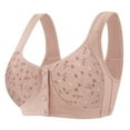 thumbnail image 1 of CAICJ98 Bra for Seniors Front Button Closure Bras Older Women No Underwire Comfort Front Closing Senior Bra Pink,42, 1 of 3