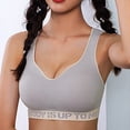 thumbnail image 1 of CAICJ98 Sports Bras for Women Women's Invisibles Comfort Seamless Wireless Skinny Strap Retro Bralette Bra Grey,5XL, 1 of 4