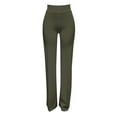 thumbnail image 1 of CAICJ98 Cargo Pants Women Women's Tie High Waist Striped Plaid Casual Long Pants with Pockets Army Green,L, 1 of 4