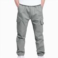 thumbnail image 1 of CAICJ98 Cargo Pants for Boys Elastic Waist Pull On Trousers Kids Casual Baggy Hiking Joggers Sweatpants Teen Boy Clothes,Size 12-13 Years, 1 of 4