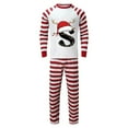 thumbnail image 1 of CAICJ98 Christmas Family Pajamas Matching Set, Holiday Xmas Letter Print Stripe Sleepwear Set for Dad/Mom/Kid/Baby,L-2XL, 1 of 5