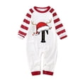 thumbnail image 1 of CAICJ98 Christmas Pajamas Family Holiday PJs Letter Print Stripe Sleepwear Loungewear for Men/Women/Kids/Baby,0-24Months, 1 of 4